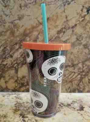 Starbucks Skulls Day of the Dead Dia De Los Muertos Mexico Tumbler 16oz - Sold on eBay Nov, 7th 2019 for $39.99