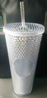 2019 Starbucks Studded Tumbler Platinum Iridescent 24 oz Cold Cup Holiday Silver - Sold on eBay Nov, 7th 2019 for $36.00