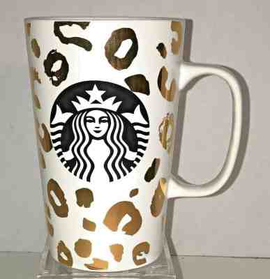 New STARBUCKS 2015 Leopard Cheetah Print Gold Coffee Cup Mug 16 oz. Collectible - Sold on eBay Nov, 7th 2019 for $22.99