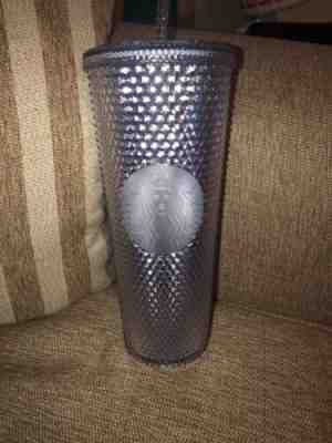 NEW Winter Holiday Starbucks 2019 Venti Bling Platinum Studded Cold Cup Tumbler - Sold on eBay Nov, 7th 2019 for $41.00