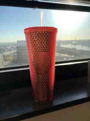 2019 Starbucks Rose Gold / Pink Jeweled Tumbler Holds 24 oz. Cold beverages - Sold on eBay Nov, 7th 2019 for $34.99