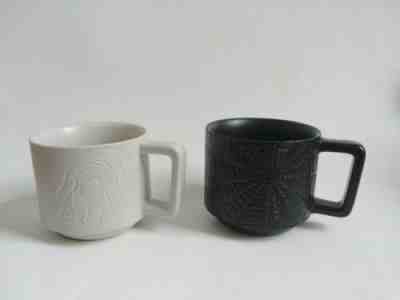 Starbucks Halloween Mug Set of 2 White Skull Black Spiderweb 2019 Coffee Mug SKU - Sold on eBay Nov, 7th 2019 for $44.00