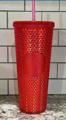 STARBUCKS 2019 Neon Pink Studded Cold Cup Tumbler WINTER HOLIDAY 24 oz - Sold on eBay Nov, 7th 2019 for $39.99