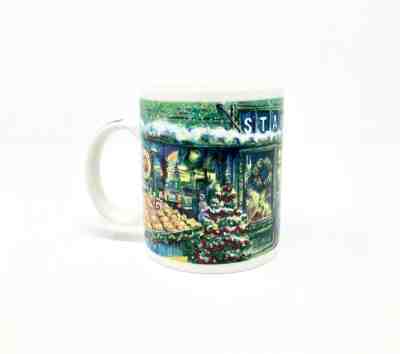 Vintage Starbucks Christmas Mug Snowy Seattle Public Market - Sold on eBay Nov, 7th 2019 for $18.75