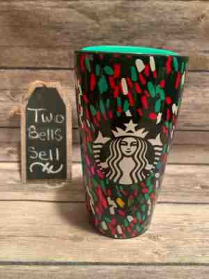 Starbucks Holiday 2019 Confetti Christmas Ceramic Travel Tumbler w/ Lid Cup - Sold on eBay Nov, 7th 2019 for $44.95