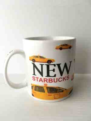 Starbucks New York City Barista Series Mug 2001 20 oz Large Coffee Cup Taxi Cab - Sold on eBay Nov, 7th 2019 for $23.50