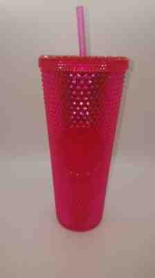 2019 Starbucks Neon Pink Studded Tumbler 24oz - Sold on eBay Nov, 7th 2019 for $50.00