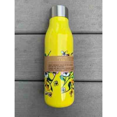 NWT STARBUCKS Vacuum Insulated Yellow Floral Water Bottle - Sold on eBay Nov, 6th 2019 for $39.99