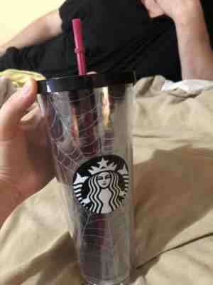 Starbucks Halloween Spiderweb Glitter Tumbler Cup Limited Edition 2019 24oz - Sold on eBay Nov, 6th 2019 for $21.00