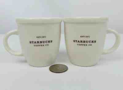 Lot of 2 Starbucks Coffee 2006 Demi 3oz Abbey Espresso Cup Mini Mug Est 1971 Tea - Sold on eBay Nov, 6th 2019 for $15.00