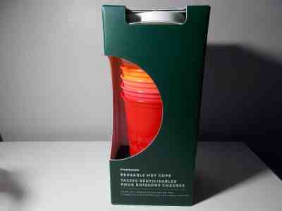 NEW Starbucks 2019 Fall Winter Holiday Christmas REUSABLE HOT CUPS  6 pack - Sold on eBay Nov, 6th 2019 for $34.95