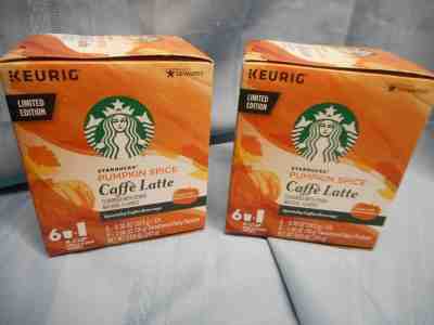 STARBUCKS PUMPKIN SPICE CAFFE LATTE COFFEE K-CUP PODS LIMITED EDITION X2 - Sold on eBay Nov, 6th 2019 for $16.55