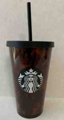 Starbucks 2019 Tortoise Leopard Plastic Fall Cup Grande Tumbler 16oz - Sold on eBay Nov, 6th 2019 for $15.95