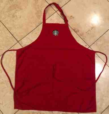 Starbucks Red Apron Christmas Holiday New Logo EUC - Sold on eBay Nov, 6th 2019 for $32.99