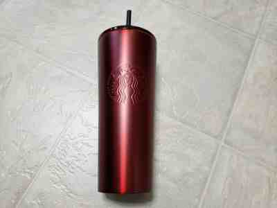 2018 Starbucks Holiday Cold Cup Matte crimson Red Stainless Steel Venti Tumbler - Sold on eBay Nov, 6th 2019 for $25.00