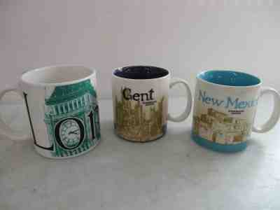 3x Starbucks Commemorative Mugs London New Mexico Gent - Sold on eBay Nov, 6th 2019 for $18.50