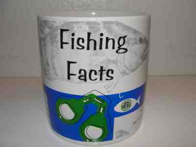 Starbucks Coffee Cup 1997 Fishing Facts Large Mug Daleet Zigelboim Fish - Sold on eBay Nov, 6th 2019 for $19.99