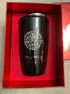 NIB Starbucks Swarovski Crystal Ceramic  Tumbler Mug New Years Eve 2016 RARE - Sold on eBay Nov, 6th 2019 for $50.00