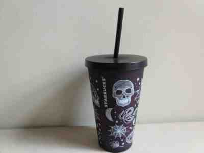 NEW Starbucks Halloween 16 Oz. Purple & Black Skull Tumbler -RARE SOLD OUT - Sold on eBay Nov, 6th 2019 for $39.95