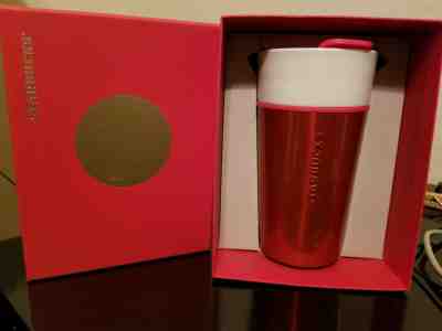 Starbucks 2015 Stainless Steel Ceramic 12 oz. Mug Tumbler Red  New in box - Sold on eBay Nov, 6th 2019 for $23.80