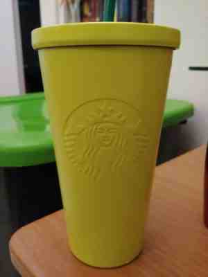 Rare 2016 Starbucks Yellow Stainless Steel Cold Cup Tumbler 16 Oz  - Sold on eBay Nov, 6th 2019 for $17.99
