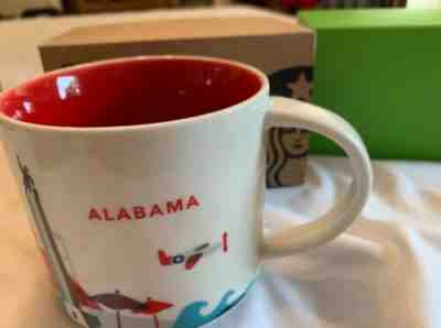 Starbucks YAH You Are Here State Series Alabama Coffee Cup Mug 14 Oz  New In Box - Sold on eBay Nov, 6th 2019 for $20.00