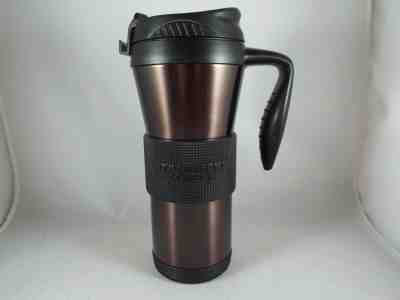 New Starbucks Stainless Steel Travel Mug with Lid Rubber Handle Cup 2009 16oz Br - Sold on eBay Nov, 6th 2019 for $20.00