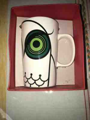 Starbucks Tall 16 oz Coffee Mug Cup Green Owl Eye Limited Edition 2014 (new) - Sold on eBay Nov, 5th 2019 for $20.00