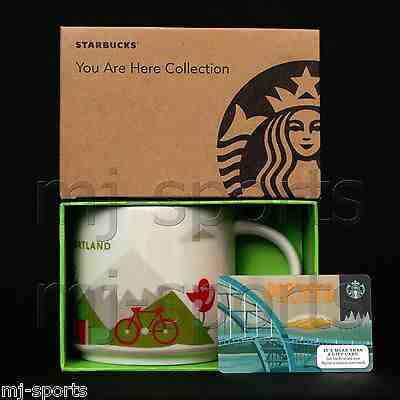 2017 STARBUCKS PORTLAND OREGON YAH YOU ARE HERE COLLECTOR COFFEE MUG w CITY CARD - Sold on eBay Nov, 3rd 2019 for $31.98