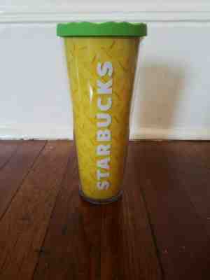Starbucks 2014  24 Oz Hawaii Pineapple Yellow Tumbler, NO STRAW - Sold on eBay Nov, 3rd 2019 for $17.99