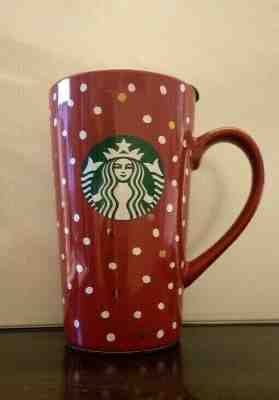 New STARBUCKS Holiday Red Ceramic Mug Polka Dot Travel Mug 14 fl OZ - Sold on eBay Nov, 2nd 2019 for $17.95