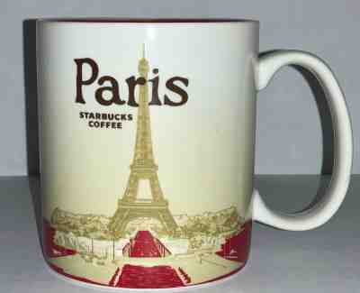 Starbucks 16oz New 2012 Paris City Coffee Mug Cup Global Icon Collector Series - Sold on eBay Oct, 30th 2019 for $15.00