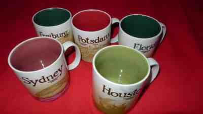 LOT 5  STARBUCKS GLOBAL ICON MUGS Florida Sydney Potsdam Houston Freiburg - Sold on eBay Oct, 30th 2019 for $46.00