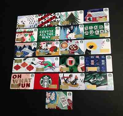 2019 STARBUCKS CHRISTMAS " I " MARKER GIFT CARD -- ( 21 PCS. ) - NEW - Sold on eBay Nov, 15th 2019 for $46.99