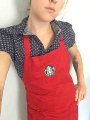 Starbucks Coffee Red Apron Seasonal Holiday - Sold on eBay Nov, 15th 2019 for $28.00