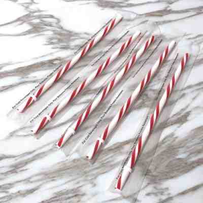 Starbucks Ltd Ed Holiday Reusable Straws Candy Cane Striped 5 Counts New Sealed - Sold on eBay Nov, 15th 2019 for $30.00