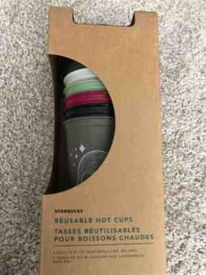 Starbucks 2019 HALLOWEEN 6 Pack Reusable Hot Cups + Lids Skull Pumpkin NEW - Sold on eBay Nov, 15th 2019 for $23.99