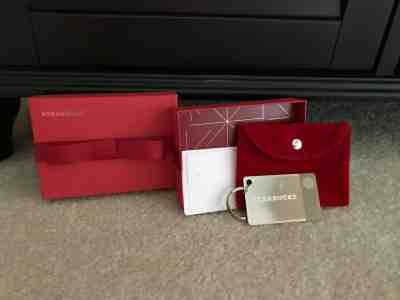 NIB STARBUCKS Sterling Silver Key Chain Gift Card 2014 Limited Edition w/ $50! - Sold on eBay Nov, 15th 2019 for $299.99