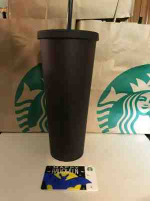 Starbucks Fall Halloween 2019 Purple Black Cherry Tumbler Venti Cup Gift Card - Sold on eBay Nov, 15th 2019 for $46.50