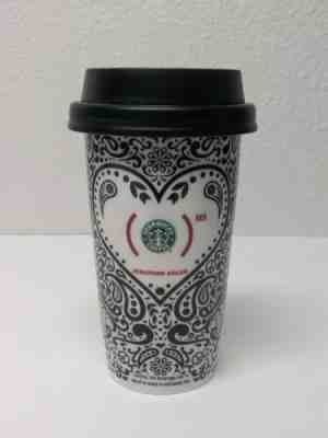 STARBUCKS Ltd Ed Jonathan Adler Product Red 12 oz Coffee Tumbler Travel Mug Cup - Sold on eBay Nov, 15th 2019 for $28.00