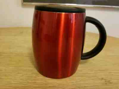 Starbucks 2013 Stainless Steel Berry Red Barrel Mug With Lid, 16 oz.  - Sold on eBay Nov, 15th 2019 for $24.99
