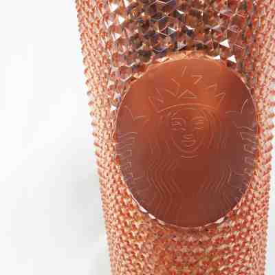 Starbucks Venti Rose Pink Iridescent Studded Tumbler Cold Cup - Sold on eBay Nov, 15th 2019 for $54.95