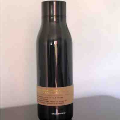 STARBUCKS Black Onyx Insisted Stainless Steel Water Bottle 20 OZ NEW - Sold on eBay Nov, 15th 2019 for $25.00