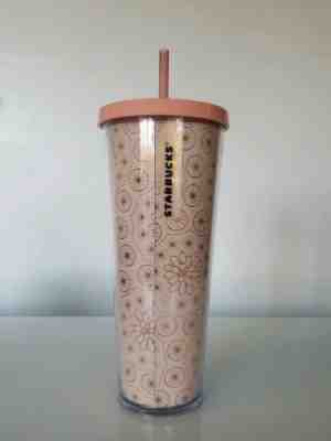 NEW Starbucks Tumbler 2019 Venti 24oz Rose Gold Pink/Peach Cactus Succulent - Sold on eBay Nov, 15th 2019 for $29.00