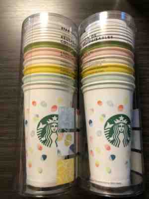 Starbucks Reusable Spring Cups Easter Travel Set Of 2 With Bag Grande 12 Total - Sold on eBay Nov, 15th 2019 for $49.99
