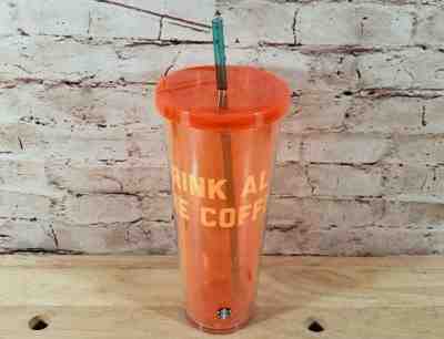Starbucks Orange Drink All The Coffee 24 oz. Venti Tumbler  - Sold on eBay Nov, 15th 2019 for $26.99