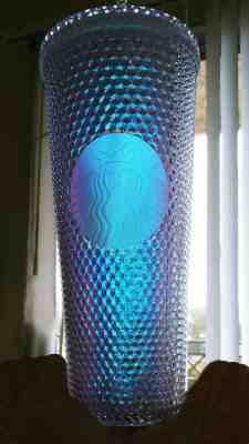 New! STARBUCKS Iridescent Holographic Diamond Rainbow Unicorn Venti 24oz Tumbler - Sold on eBay Nov, 15th 2019 for $124.00