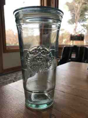 Starbucks Rare Verdi 20 Oz Recycled Glass Tumbler No Straw With Lid! GUC - Sold on eBay Nov, 15th 2019 for $39.00