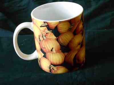 Starbucks Coffee Mug 2007 Fall Pumpkins 16 Oz. Seasonal Very Good Thanksgiving - Sold on eBay Nov, 15th 2019 for $17.49