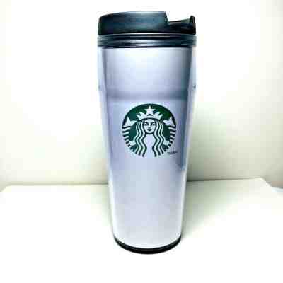 Starbucks Travel Tumbler 16 oz Plastic Travel Mug White / Clear W/ Green Mermaid - Sold on eBay Nov, 15th 2019 for $26.88
